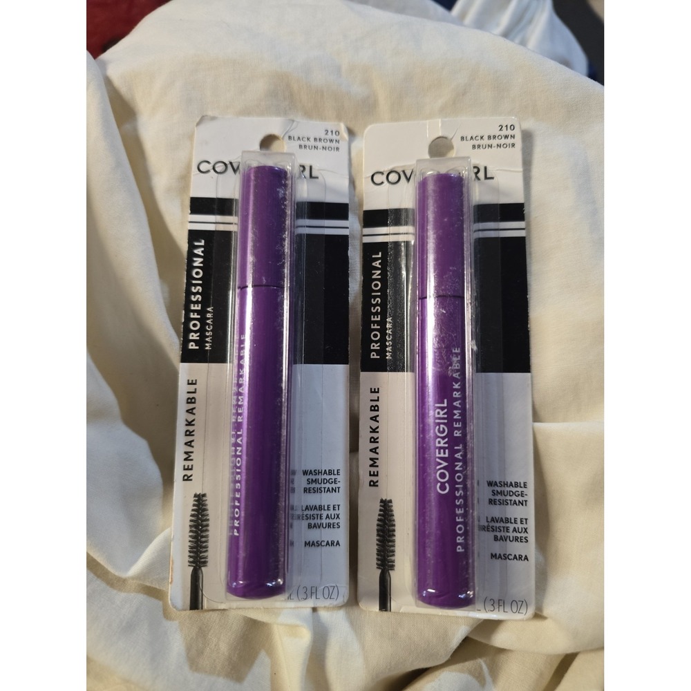 Covergirl Professional Mascara Remarkable 210 Black Brown Washable 2 Pack